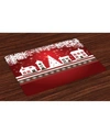 Ambesonne Christmas Place Mats, Set Of 4 In Multi