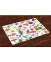 AMBESONNE FLOWER PLACE MATS, SET OF 4