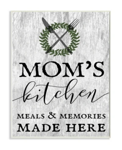 Stupell Industries Mom's Kitchen Meals And Memories Wall Plaque Art, 10" X 15" In Multi