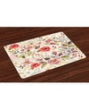 AMBESONNE SHABBY FLORA PLACE MATS, SET OF 4