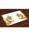 AMBESONNE DRAGON PLACE MATS, SET OF 4