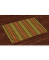 AMBESONNE AFRICAN PLACE MATS, SET OF 4