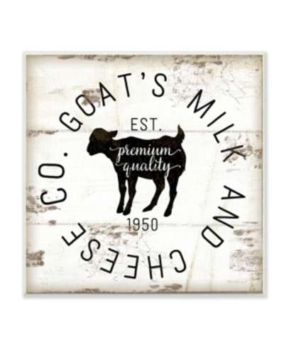 Stupell Industries Goat Milk And Cheese Co Vintage-inspired Sign Wall Plaque Art, 12" X 12" In Multi