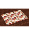 AMBESONNE PEACH PLACE MATS, SET OF 4