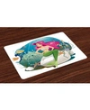 AMBESONNE UNDERWATER PLACE MATS, SET OF 4