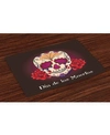 AMBESONNE DAY OF THE DEAD PLACE MATS, SET OF 4