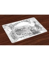 AMBESONNE SKETCHY PLACE MATS, SET OF 4