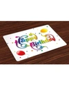 Ambesonne Birthday Place Mats, Set Of 4 In Multi