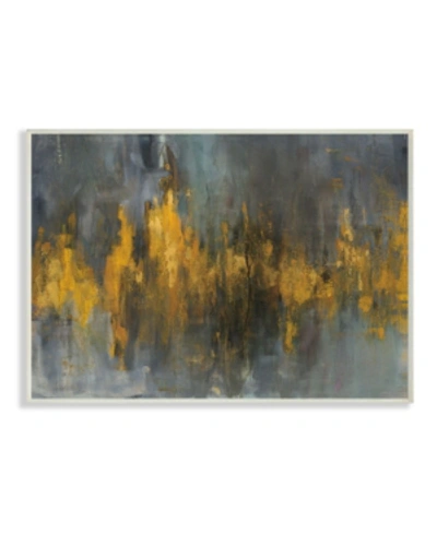 Stupell Industries Black And Gold Abstract Fire Wall Plaque Art, 10" X 15" In Multi