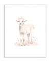 Stupell Industries Sweet Baby Lamb With Pink Bow Wall Plaque Art, 10" X 15" In Multi