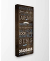 STUPELL INDUSTRIES RELAXATION RULES CANVAS WALL ART, 13" X 30"