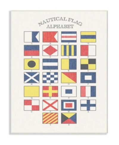 Stupell Industries Nautical Flag Alphabet Wall Plaque Art, 10" X 15" In Multi