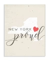 Stupell Industries New York Proud With Heart Wall Plaque Art, 10" X 15" In Multi