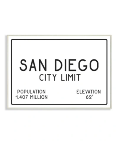 Stupell Industries San Diego City Limit Wall Plaque Art, 10" X 15" In Multi