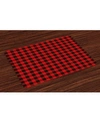AMBESONNE PLAID PLACE MATS, SET OF 4
