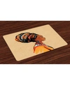 AMBESONNE AFRICAN PLACE MATS, SET OF 4