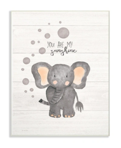 Stupell Industries You Are My Sunshine Elephant Wall Plaque Art, 10" X 15" In Multi