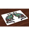 AMBESONNE DAY OF THE DEAD PLACE MATS, SET OF 4