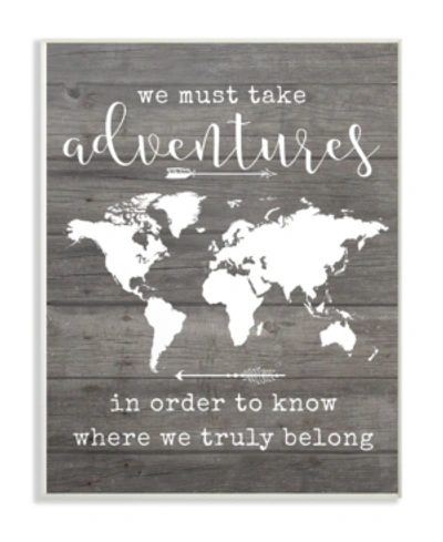 Stupell Industries Take Adventures Map Wall Plaque Art, 10" X 15" In Multi