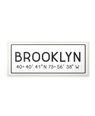 Stupell Industries Plate City Coordinates Brooklyn Wall Plaque Art, 7" X 17" In Multi