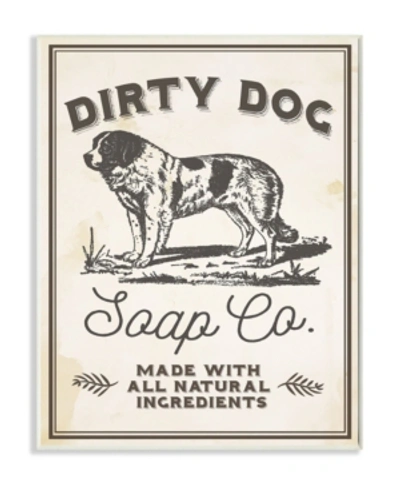 Stupell Industries Dirty Dog Soap Co Vintage-inspired Sign Wall Plaque Art, 12.5" X 18.5" In Multi
