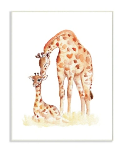 Stupell Industries Giraffe Family Illustration Wall Plaque Art, 10" X 15" In Multi