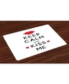 AMBESONNE KEEP CALM PLACE MATS, SET OF 4