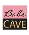 Stupell Industries Babe Cave Pink And Gold Wall Plaque Art, 12" X 12" In Multi
