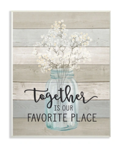 Stupell Industries Together Is Our Favorite Place Wall Plaque Art, 12.5" X 18.5" In Multi