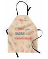 Ambesonne I Love You More Apron In Multi