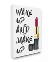 STUPELL INDUSTRIES WAKE UP AND MAKE UP CANVAS WALL ART, 24" X 30"