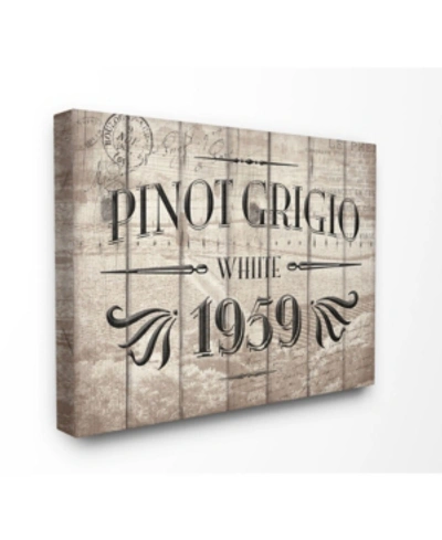 Stupell Industries Home Decor Pinot Grigio Barrel Label Wine Kitchen Canvas Wall Art, 24" X 30" In Multi