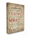 Stupell Industries Home Decor Kitchen Spice Typography Canvas Wall Art, 24" X 30" In Multi