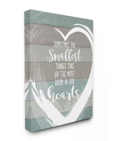 Stupell Industries Smallest Things Most Room In Heart Planked Canvas Wall Art, 24" X 30" In Multi