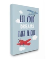 STUPELL INDUSTRIES LET YOUR DREAMS TAKE FLIGHT AIRPLANES CANVAS WALL ART, 24" X 30"