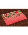 Ambesonne Gingerbread Man Place Mats, Set Of 4 In Multi