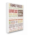 Stupell Industries Home Decor Family Rules Autumn Colors Canvas Wall Art, 24" X 30" In Multi