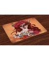 Ambesonne Day Of The Dead Place Mats, Set Of 4 In Multi