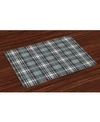 Ambesonne Checkered Place Mats, Set Of 4 In Multi