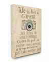 STUPELL INDUSTRIES HOME DECOR LIFE IS LIKE A CAMERA INSPIRATIONAL CANVAS WALL ART, 24" X 30"