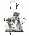 Ambesonne Day Of The Dead Apron In Brown