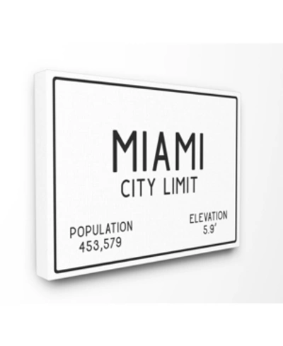 Stupell Industries Miami City Limit Canvas Wall Art, 24" X 30" In Multi