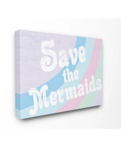 Stupell Industries Save The Mermaids Canvas Wall Art, 24" X 30" In Multi
