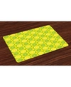 AMBESONNE LIME GREEN PLACE MATS, SET OF 4
