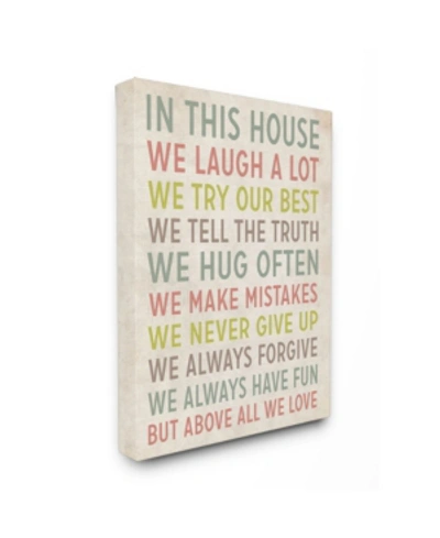 Stupell Industries Home Decor In This House We Inspirational Art Canvas Wall Art, 24" X 30" In Multi