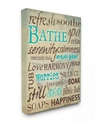 Stupell Industries Home Decor Bathe Wash Your Worries Typography Bathroom Canvas Wall Art, 24" X 30" In Multi