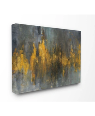 Stupell Industries Black And Gold Abstract Fire Canvas Wall Art, 24" X 30" In Multi