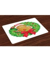AMBESONNE GINGERBREAD MAN PLACE MATS, SET OF 4