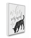 STUPELL INDUSTRIES WHO RESCUED WHOM? DOG TYPOGRAPHY CANVAS WALL ART, 24" X 30"