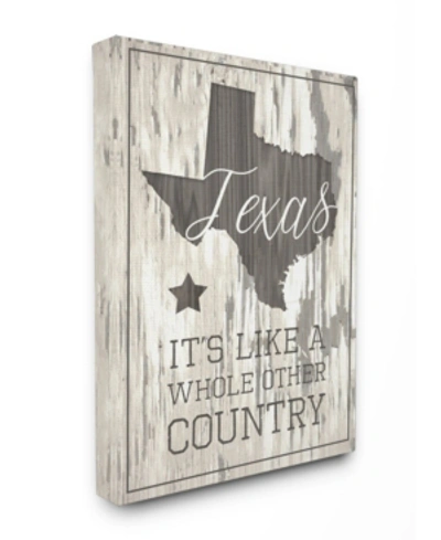 Stupell Industries Texas, A Whole Other Country Canvas Wall Art, 24" X 30" In Multi